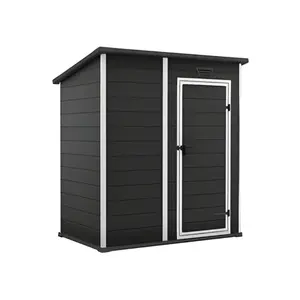 Садовый сарай Keter Essential Shed 6x4 тёмно-серый/белый — уличное хранилище 6x4 фт