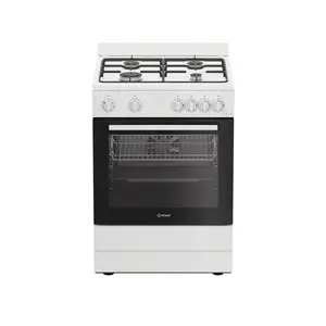 Gas cooker Indesit I6G5KCW with multifunctional oven, 2900W rapid burner, catalytic panels, Click & Clean door