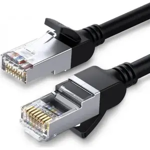 Ethernet patch cable UGREEN Cat6 UTP RJ45 with metal connectors 0.5 m (black)
