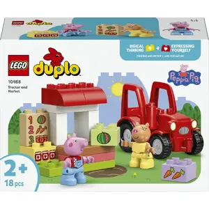 Toy set LEGO Duplo Tractor and Market 10468 — preschool building blocks for ages 2+