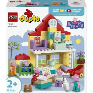 LEGO DUPLO Peppa Pig Family Home 10467 – preschool building set with large bricks and character figures
