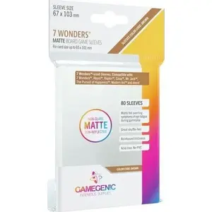 Card sleeves Rebel Matte 7 Wonders 67x103 mm for board and card games, pack