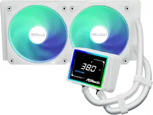 CPU cooler ASROCK Challenger White 240 Digital — 240 mm AIO liquid cooler, white