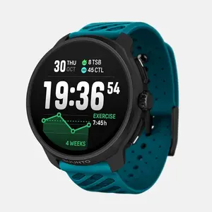 Viedpulkstenis Suunto Race 2 Wave Blue 49 mm, 1.5" AMOLED 466×466, skārienekrāns, GPS, silikona siksniņa