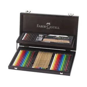 Colour pencil set Faber-Castell 110084 — 53-piece pastel multicolour in wooden case