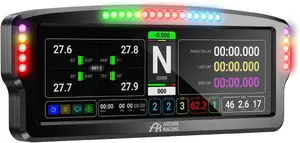 Ascher Racing dashboard 7.85" LCD touchscreen with 26 RGB LEDs — black