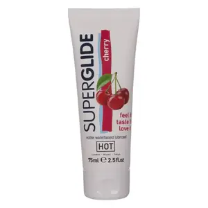 Water-based edible lubricant HOT Superglide Cherry 75 ml