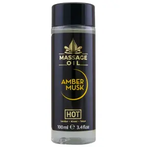 Massage oil HOT Amber & Musk 100 ml – intimate massage oil, scented formula