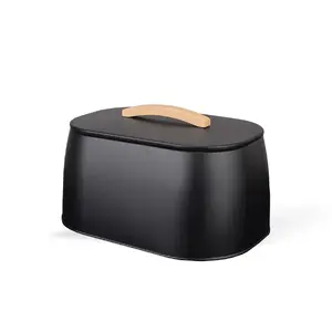 Хлебница Maestro MR-1675-BLACK, черный контейнер для хранения хлеба