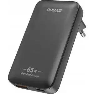 Сетевое зарядное устройство Dudao A65Q 65W GaN для путешествий USB-A / USB-C PD ультратонкое EU/US черное