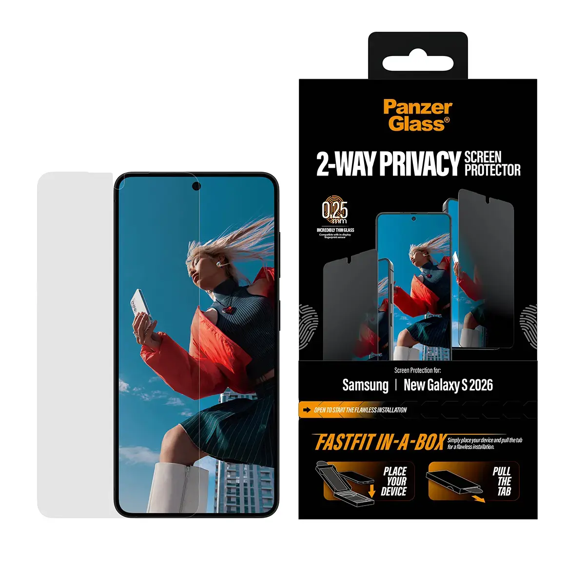 PanzerGlass 2-Way Privacy для Samsung New Galaxy S 2026 Photo 2
