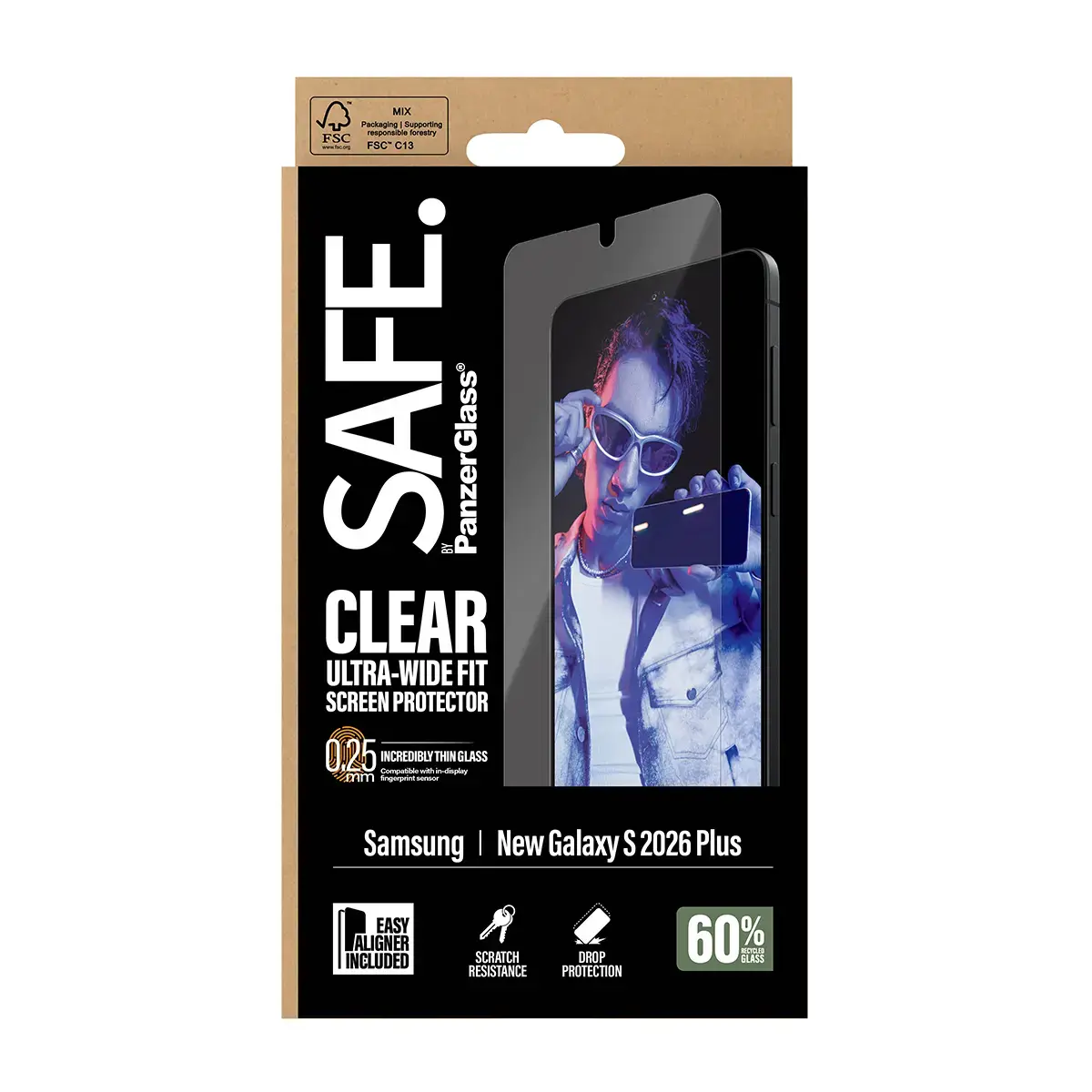 PanzerGlass SAFE. by ® Screen Protector Samsung New Galaxy S 2026 Plus | Ultra-Wide Fit w. EasyAligner SA70947 Photo 3