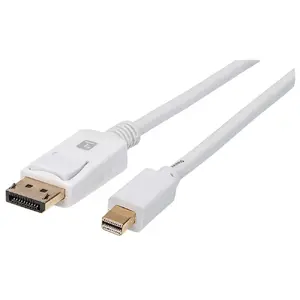 DisplayPort uz Mini DisplayPort kabelis TECHLY ICOC MDP-010T4K — 1 m, balts, ø4.8 mm
