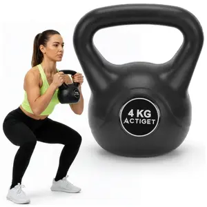 Гиря 4 кг Springos ACT0080 — ABS корпус с цементной заливкой, эргономичная ручка