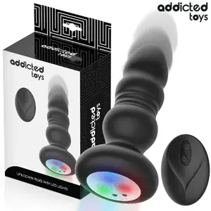 Anal plug with rotation and vibration, Addicted Toys D-245120 — LED, remote control