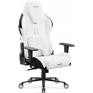 Spēļu krēsls Diablo Chairs X.One Prime Prime Ghosted White, parastais izmērs
