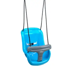 Качели-сиденье для детей HUDORA 72174 — для дома и улицы, 12–36 мес., размеры Ш350×Г360×В1800 мм, синий/серый