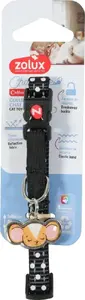Cat Collar ZOLUX CHATOUILLE with Mouse Charm, Black