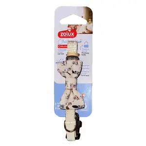 Cat Collar with Bow ZOLUX CHATOUILLE — beige