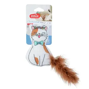Игрушка для кошек ZOLUX CHATOUILLE 13 см с перьями и кошачьей мятой, интерактивная