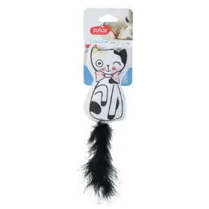 Игрушка для кошки ZOLUX CHATOUILLE венок с перьями и кошачьей мятой 13 см