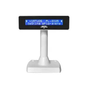 Klientu displejs VIRTUOS FL-2025MB 2x20 LCD, USB, balts