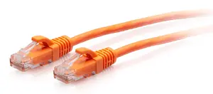 C2G Slim Ethernet Patch Cable Cat6a Unshielded UTP RJ-45 Male to Male 0.3m Orange