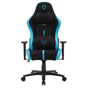 Biroja krēsls Onex ONEX-STC-A-L-BB — polsterēts sēdeklis un atzveltne, platums 660 mm, dziļums 550 mm, min augstums 1230 mm, melns/zils