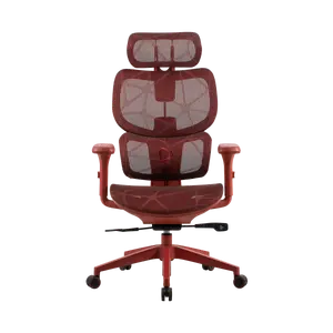 Biroja krēsls Onex VENTRA Premium — apšūts polsterēts sēdeklis, polsterēta atzveltne, sarkans, P660×D680×A1140 mm