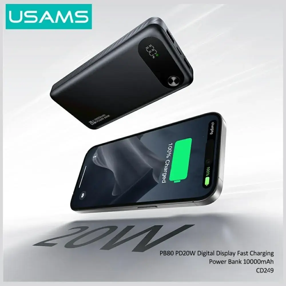 usams PB80 пауэрбанк 10000mAh 20W PD Photo 5