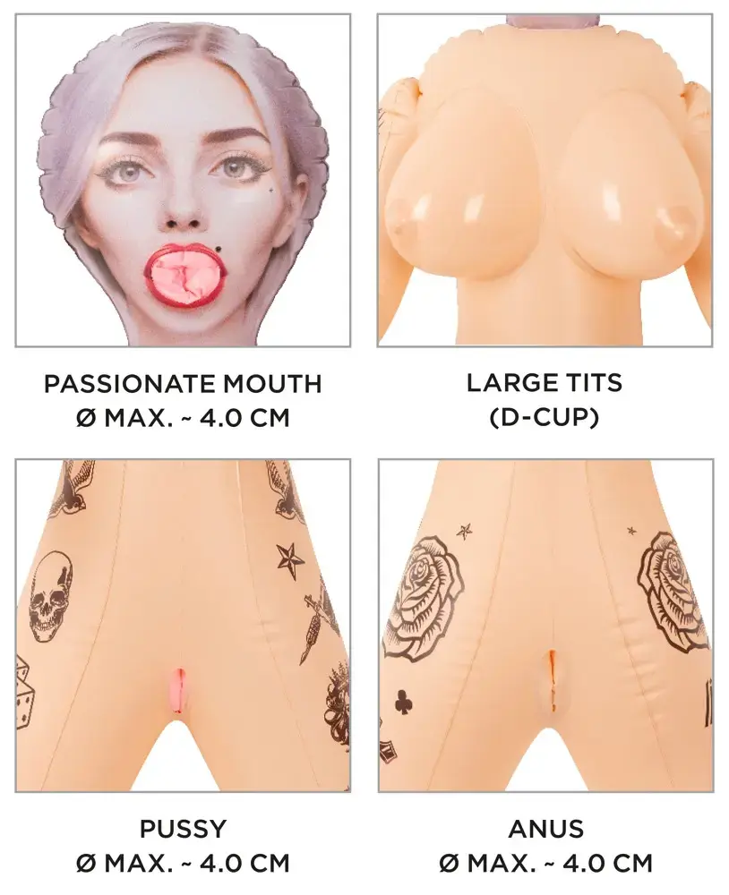 you2toys NaughtyDollz Tattoed надувная секс-кукла 152 см Photo 12