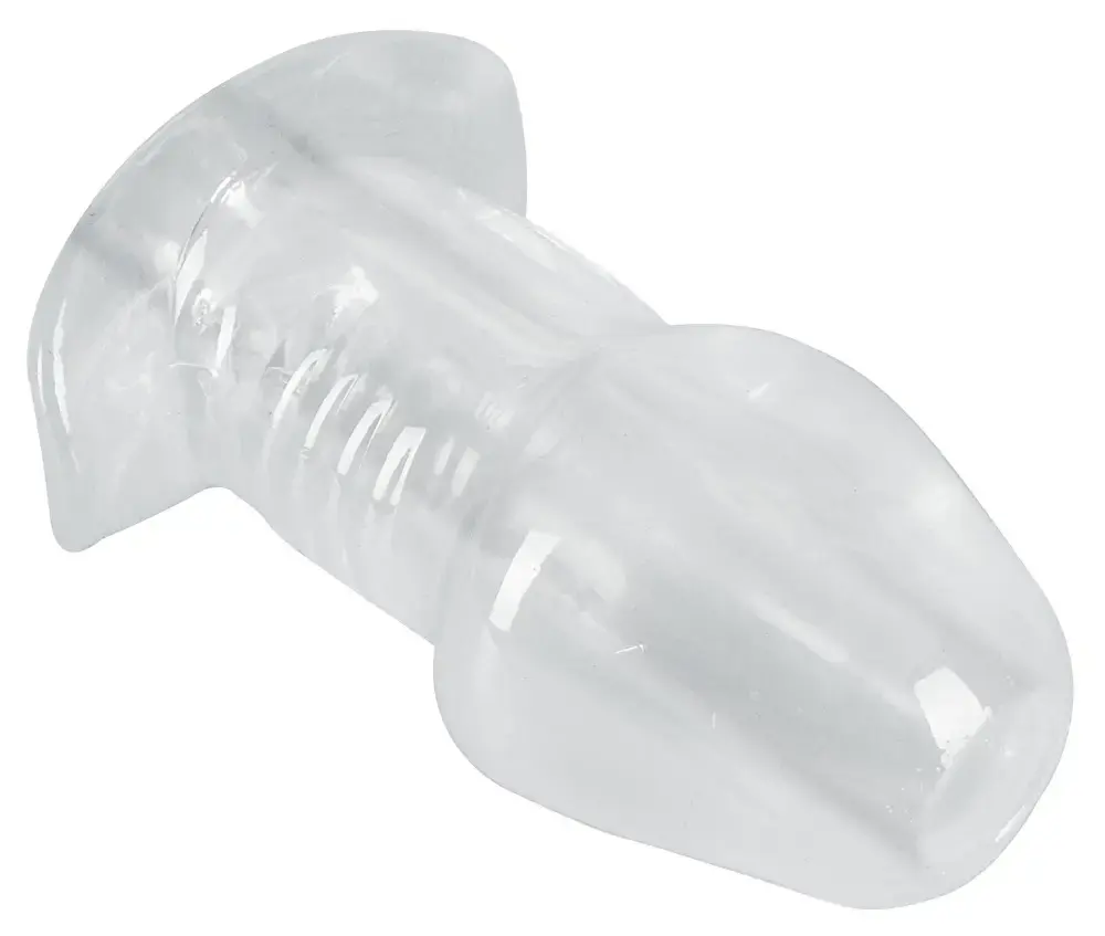 ANOS Butt Plug w Tunnel Transp — анальная пробка 10,2 см Photo 4