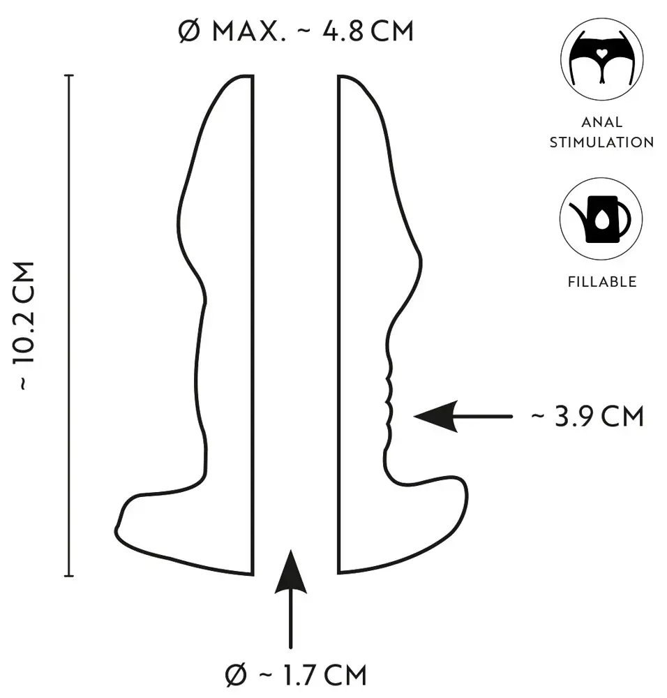 ANOS Butt Plug w Tunnel Transp — анальная пробка 10,2 см Photo 10