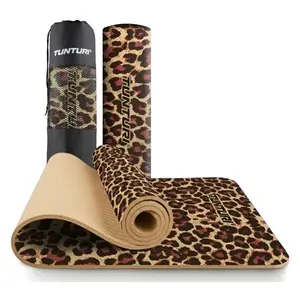 Yoga mat Tunturi 8 mm thickness, leopard print
