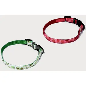 Standard pet collar Catlink CL-UTS-01 — universal dog and cat collar, includes 2 RFID tags, Green/Red