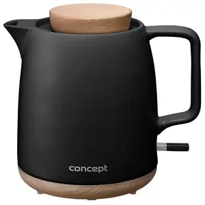 Electric kettle Concept RK0086, ceramic black, 1 L, STRIX connector, hidden heating element