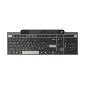 Keyboard Lenovo Self-Charging Bluetooth, Lithuanian layout, Black, Bluetooth 5.1, multi-device (up to 3), ambient light energy harvesting