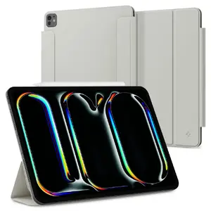 Чехол-фолио Spigen для iPad Pro 13" 2024 (M4, 7-го поколения) — Air Skin OneTap, серый, микрофибра/полиуретан
