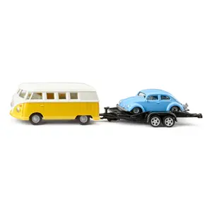 Car model set Siku VW T1 with trailer and VW Beetle, preassembled 1:50, size 42×200×51 mm