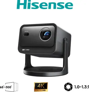 Hisense C3 DLP UHD 4K Smart Laser Projector with HDR10, 3D Support, Wi-Fi, and VIDAA U Operating System in Silver