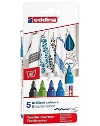 Marķieru komplekts Edding 4500 — 5 gab., lodveida gals, daudzkrāsaini