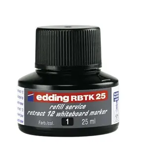 Refill for Edding RBTK 25 marker, black ink, 25 ml