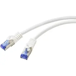 Network cable Renkforce RF-6830456 RJ45 Patch Cable CAT 6a S/FTP 5.00 m White