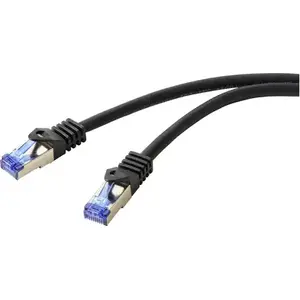 Network cable Renkforce RF-6830464 RJ45 Patch Cable CAT 6a S/FTP 5.00 m Black