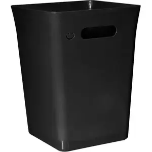 Waste bin Plast Team model 2822, black, simple household trash can
