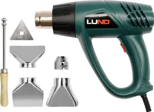 Hot air gun LUND 79325 — 2000 W with accessories, temperature and airflow adjustable