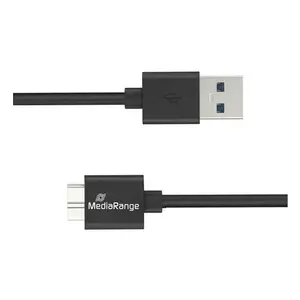 USB cable MediaRange MRCS240 — USB A to Micro-USB B, USB 3.2 Gen 1 (3.1 Gen 1), 1.8 m, black