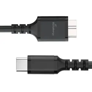 USB cable MediaRange MRCS257 0.5 m — Micro-USB B to USB-C, USB 3.2 Gen 1 (5 Gbit/s), black