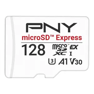 MicroSDXC flash card PNY 128 GB MicroSD Express UHS-I — 890 MB/s read, 550 MB/s write, U3 V30