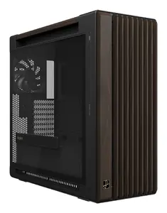 PC Case ASUS ProArt PA602 Wood Edition Modern Black — Tempered Glass Midi Tower, supports ATX/EATX, 2x200mm front + 1x140mm rear, 4x3.5" + 4x2.5" bays